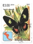 Stamps : America : Nicaragua :  mariposas