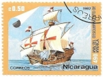 Stamps : America : Nicaragua :  descubrimiento de América