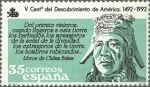 Stamps : Europe : Spain :  2864 - V Centenario del descubrimiento de América - Indígena precolombino