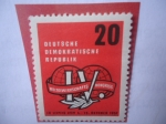 Stamps Germany -  Alemania, Rep. Democrática - Congreso Laboral, en Leipzig del 4-15 Oct. 1957.