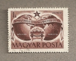 Stamps Hungary -  Globos, parlamento y puente de cadenas