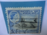 Stamps Africa - Malawi -  Tumba de Cecil Rhodes en Matopos (Zimbabwe)- Serie:Queen Elizabeth II
