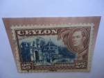 Stamps Sri Lanka -  Templo del Diente de Buda -Kandy - Serie: King George VI