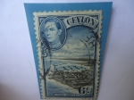 Stamps : Asia : Sri_Lanka :  Colombo Harbour - Puerto de Colón - Serie: King George VI 
