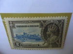 Stamps : America : Trinidad_y_Tobago :  Windsor Castle - Vigésimo Quinto Aniversario, 1910-1935-Serie:King george V - Aniv. de Plata