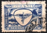 Stamps : America : Brazil :  SEMANA  DE  VUELOS  AÉREOS.  Scott C90.