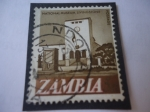 Sellos de Africa - Zambia -  National Museum-Livingstone - Serie: Nueva Moneda decimal