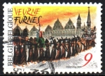 Stamps : Europe : Belgium :  PROCESIÓN  PENITENCIAL,  VEURNE.  Scott 1266.