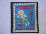 Stamps Colombia -  Sello Viñeta, Beneficencia de la Liga Antituberculosa Colombiana 1961.