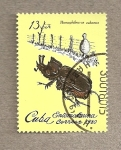 Sellos de America - Cuba -  Entomofauna,Homophileurus cubanus
