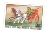 Sellos de Asia - Mongolia -  Carro