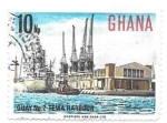 Sellos de Africa - Ghana -  puerto