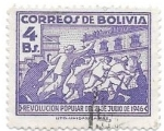 Stamps : America : Bolivia :  Revolución 1946
