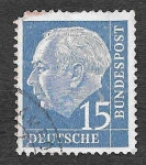 Stamps Germany -  709 - Theodor Heuss