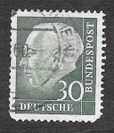 Stamps Germany -  755 - Theodor Heuss