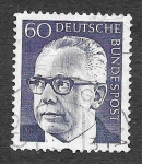 Stamps Germany -  1034 - Gustav Walter Heinemann