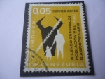 Stamps Venezuela -  IX Censo General de Población  y el III Agropecuario - Serie:Sellos Resellados y Nuevos Valores-1965