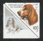 Stamps Guinea -  1134 AU - Perro de raza, basset hound