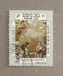 Stamps Laos -  España 84 Cadro de Murillo