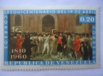 Stamps Venezuela -  Sesquicentenario del 19 de Abril - 150° Aniversario, 1810-1960