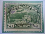 Stamps El Salvador -  Iglesia de Panchimalco (Dpto de San Salvador) - Avión sobre la Iglesia.