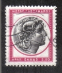 Stamps Greece -  Arte griego antiguo, cabeza de Alejandro Magno