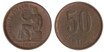 monedas del Mundo : Europa : Espa�a :  50 CENTIMOS REPUBLICA ESPAÑOLA