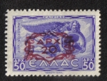 Stamps Greece -  Recargos por cadenas, recargo encadenado rojo 20 dracmas sobre 50 dracmas