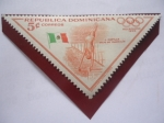 Sellos de America - Rep Dominicana -  Salto de Trampolín -Joaquín Capilla (1928-2010) - Juegos Olímpicos, 1956-Melbourne (Canadá)