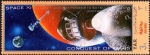 Stamps Yemen -  Proyectos espaciales para la conquista de Marte, en órbita alrededor de fobos (un satélite de Marte)