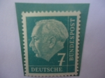 Stamps Germany -  Prof. Dr. Theodor Heus (1884-1963) Primr presidente Alemania Federal.