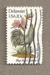 Stamps United States -  Flores y aves-Delaware
