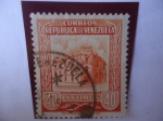 Stamps Venezuela -  E.E.U.U. de Venezuela - Oficina Principal Correos de Caracas 1953