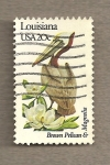 Sellos de America - Estados Unidos -  Flores y aves-Louisiana