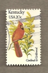 Sellos de America - Estados Unidos -  Flores y aves-Kentucky