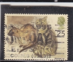 Stamps United Kingdom -  gatos