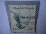 Stamps United States -  lillian Moller Gilbreth (1878-1972) - Psicologa. Serie:Grandes Americanos.