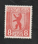 Stamps Germany -  3 - Oso en un escudo de armas