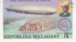 Stamps : Africa : Madagascar :  75 aniversario Zeppelin 