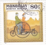 Stamps Mongolia -  bicicletas de epoca 
