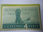 Sellos de America - Estados Unidos -  Oregon Statehood, 1859-1959 - 100 Años del Estado Oregon (1859-1959)