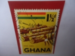 Stamps Ghana -  Ghana Timber - Exportación de Madera - Serie:Símbolos y Monumentos.