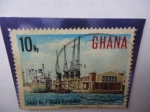 Sellos del Mundo : Africa : Ghana : Muelle N° 2 - Tema  Harbour - Serie:1967-1969