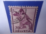 Stamps Switzerland -  Guerrero-Luchador - Serie: Representación Histórica.