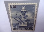 Stamps Netherlands -  Crucero El Ruyter - Serie: Liberación