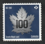Stamps Canada -  3436 - Hockey hielo.  Anivº del club Maple Leafs de Toronto