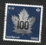 Stamps Canada -  3436 - Hockey hielo.  Anivº del club Maple Leafs de Toronto
