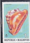 Stamps : Asia : Maldives :  CASSIS NANA- CARACOLA 