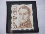 Sellos de America - Venezuela -  Simón Bolívar - Oleo del santafereño José María espinoza (1796-1883)