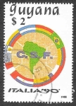 Stamps : America : Guyana :  2020 - Federación de Fútbol